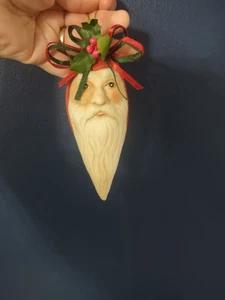 Vintage Langbart Weihnachtsmann Christbaumschmuck Country - Bild 1 von 4