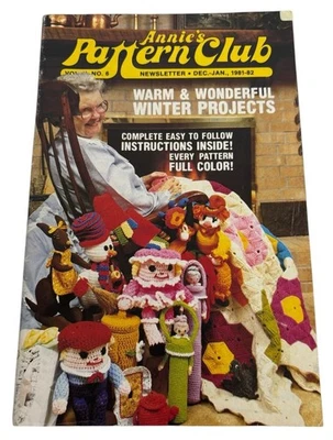 Revista Annies Pattern Club Newsletter Invierno 1981 Patrones de ganchillo Juguetes Afganistán Foto 1 de 4