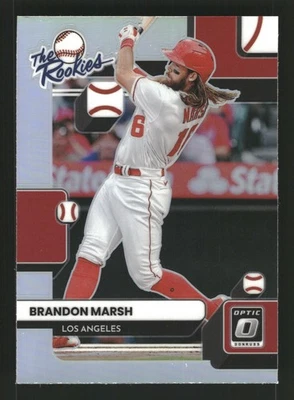 Brandon Marsh 2022 Donruss Optic #TR-8 The Rookies Holo Prizm Los Angeles Angels - Image 1 of 2