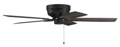Flat Black 52"Ceiling Fan from the Pro Plus Hugger 52 Collection - Image 1 of 4