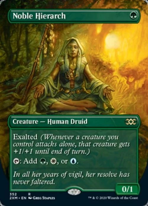 Noble Hierarch (Borderless) -Foil Light Play MTG Double Masters - Image 1 of 1