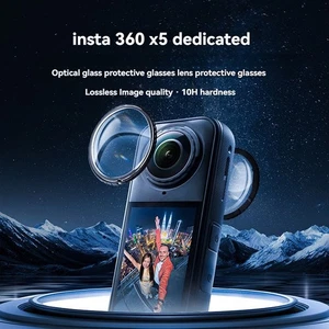 For Insta360 X5 Camera 10H Hardness HD Tempered Glass/PC Protective Lens Guards - Picture 1 of 10