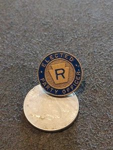 Prendedor de solapa republicano oficial del partido electo de Pensilvania - Imagen 1 de 2