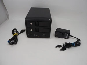 USB 3.0 / eSATA Dual-Bay Trayless 3.5” SATA III Hard Drive Enclosure Hot Swap - Picture 1 of 5