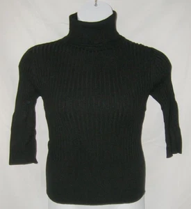 Schwarz Gr. Jr XL dehnbarer gerippter leichter taillierter Rollkragen Pullover BETTE PAIGE - Bild 1 von 3
