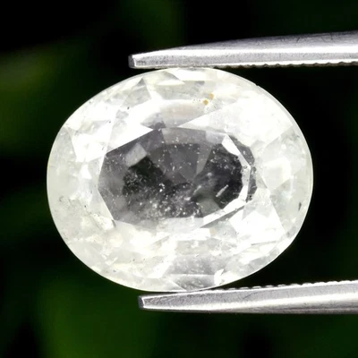 💎 4.73ct 10.7x9mm Oval Natural Very Light Green Topaz - Unheated, Brazil Gem - Image 1 of 4