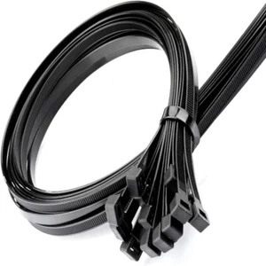 "36" PULGADAS) PAQUETE 10 - 20 CABLE NEGRO CREMALLERA CORREAS Resistente Nailon 66 UL - Imagen 1 de 17
