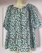 George Tie Neck Pleat Frill Detail  Pretty Floral Ditsy Chamray Blouse Top   14