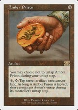 Amber Prison 6th Edition HEAVILY PLD Artifact Rare MAGIC GATHERING CARD ABUGames