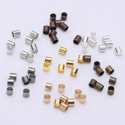 500pcs 1.5/2.0/2.5mm Small Tube Brass Metal Loose Spacer Beads Wholesale Lot - Image 1 of 4