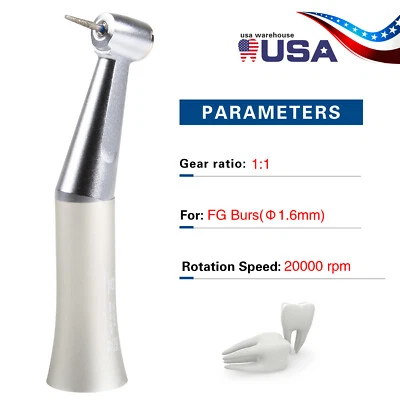 Pieza de mano dental de contraángulo de velocidad lenta apta para NSK botón de agarre de fricción de 1,6 mm Foto 1 de 4