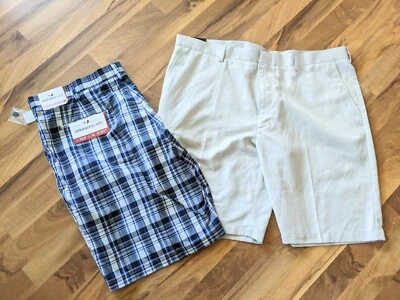 Nuevo Conjunto de 2 Pantalones Cortos GRAND SLAM Performance GOLF Azul Tostado a Cuadros Para Hombre Talla 40 Nuevos con Etiquetas Foto 1 de 4