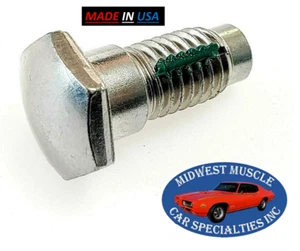 64-81 GM Chrome Seat Belt Bolts 1-3/16" Front Rear Bucket Bench Retractors 1p A3 - Picture 1 of 7