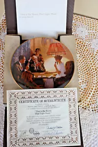 Knowles Plate - Rockwell's Light Campaign...the Room That Light Made - COA & Box - Picture 1 of 1