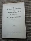 Vintage 1923 Standing Orders of the Guardians of the Poor. St Mary Abbots Bookle