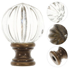 Lamp Top Decoration Glass Screw Finial Diamond Knob Finials Cap