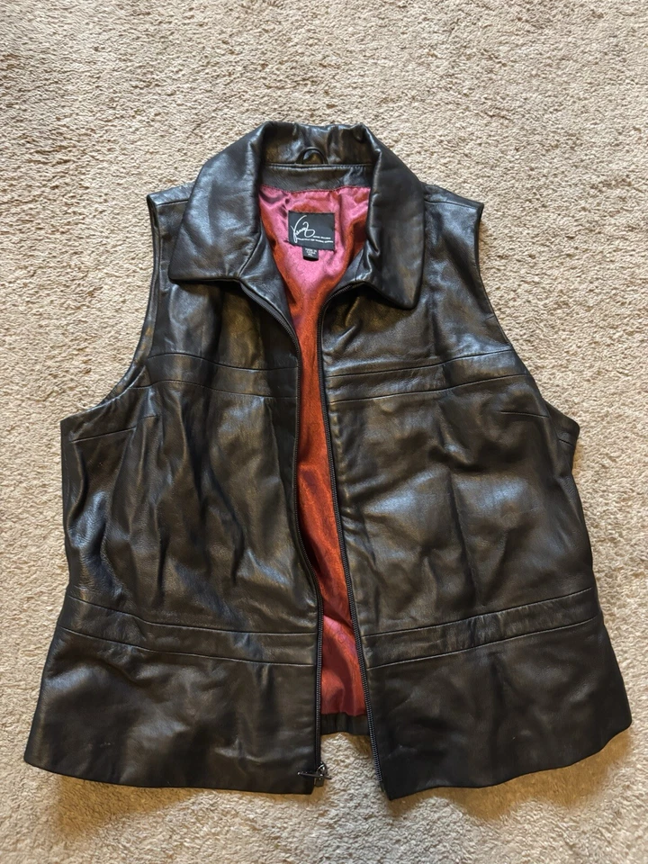 Usado en Excelente Condición Chaleco Venus Williams Collab Wilson’s Cuero Negro Cremallera Para Mujer TALLA XL Foto 1 de 1