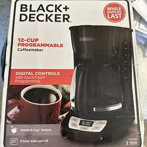 BLACK & DECKER 12-Cup QuickTouch Programmable Coffeemaker Digital Clock New - Picture 1 of 2