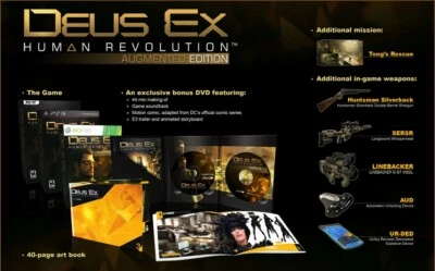 Deus Ex: Human Revolution Augmented Edition Xbox 360 2011 New Sealed - Image 1 of 2