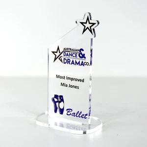 ACRYLIC COLOUR TROPHY AWARD CUSTOM DESIGNED FOR DANCING BALLET WINNER - Picture 1 of 5