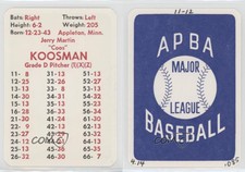 1973 APBA Baseball 1972 Season Jerry Koosman