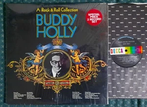 Buddy Holly A Rock & Roll Collection Original 1972 Gatefold Decca in Shrink 2 LP - Picture 1 of 12