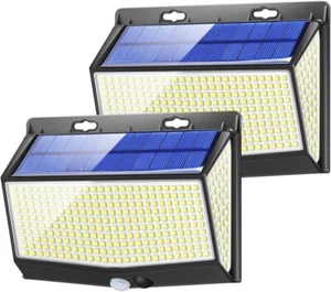 2 x Solar Lights Outdoor, 468 LED Solar Security Lights Outdoor Motion Sensor - Picture 1 of 8