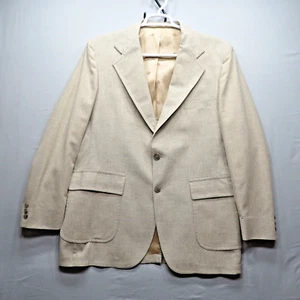 Abrigo Blazer Vintage JOHNNY MILLER Para Hombre Talla 44 Grande Beige Claro Dos Botones - Imagen 1 de 12