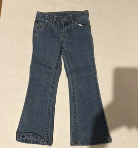 Sonoma Bootcut Jeans Girls Size 4 Slim Medium Wash Blue Denim Adjustable Waist - Picture 1 of 7