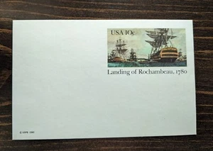 US. UX84. 10c. Landing of Rochambeau, 1780. Postal Cards. MNH. 1980 - Picture 1 of 1