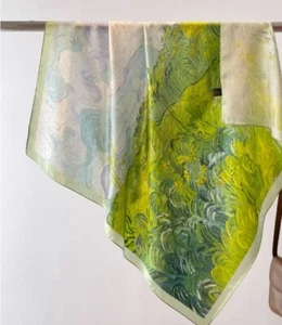 Sciarpa scialle 100% seta gelso donna quadrata 90X90CM moda stampata sciarpa A42 - Foto 1 di 5