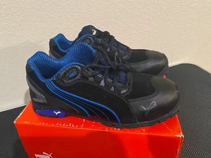 Puma Rio Low Black/Blue Safety Shoe Size 9 ASTM F2413-11 - Picture 1 of 6