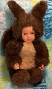 Anne Geddes Baby Hasen weißer Hase Plüsch Beanie Stofftier Puppe 1998 Vintage 8 Zoll - Bild 1 von 3