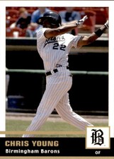 2005 Birmingham Barons Grandstand #30 Chris Young Houston Texas TX Baseball Card