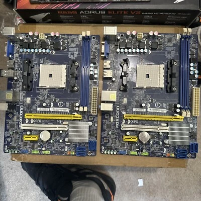 Foxconn A75M02 VGA USB 2.0 VGA HDMI Socket FM1 Computer PC Motherboard - Image 1 of 4