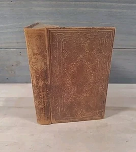 1874 NEW TESTAMENT antique SWEDISH AND ENGLISH leather AMERICAN BIBLE SOCIETY - Picture 1 of 20