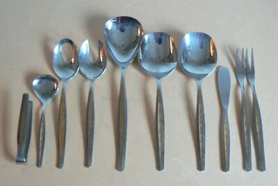 WMF CROMARGAN CAPRI GOLD 10 VORLEGER SALAT BESTECK GEMÜSELÖFFEL ZUCKERZANGE u.a. - Bild 1 von 2