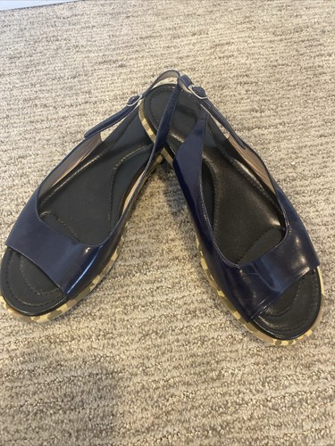 VANS Dries Van Noten sandali donna blu navy sandalo vernice taglia EU 40 5 US 9 5