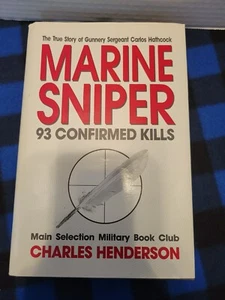 1990 Hathcock firmato Marine Sniper 93 uccisioni confermate da Henderson - Foto 1 di 15