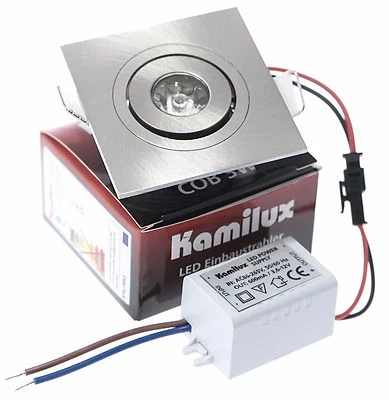 IP20 MINI-LED Einbaustrahler / 230V / 3W / IP20 / Flach / ET=30mm  / 220Lm - Bild 1 von 4