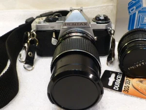 Pentax ME Super 35mm Camera with 2 Lens Flash Strap Batteries Inspected Tested - Picture 1 of 12