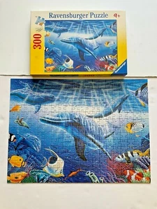 Complete ! Dolphin World 300 Piece Puzzle Porpoise Ocean Clown Fish Sea Turtle - Picture 1 of 8