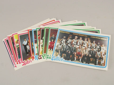1980 Topps NBA Basketball Team Pinups Poster Full Set 1-16 Larry Bird RC EX/NM+ Cover