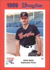 1989 Wichita Wranglers Rock #23 Brian Wood - NM-MT