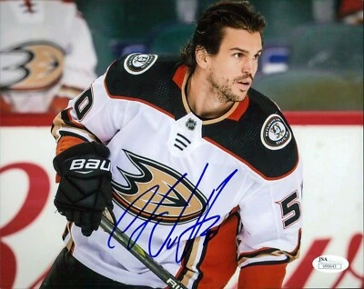 Foto mate firmada por Antoine Vermette Anaheim Ducks 8x10 autenticada por JSA Foto 1 de 2