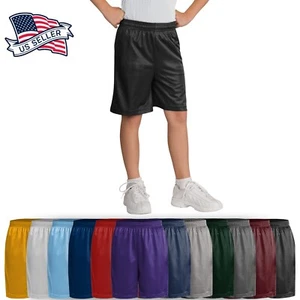Kids Mesh Shorts Little BOYS & Girl Athletic 2T to 12Y Youth PE schools uniform - Picture 1 of 86