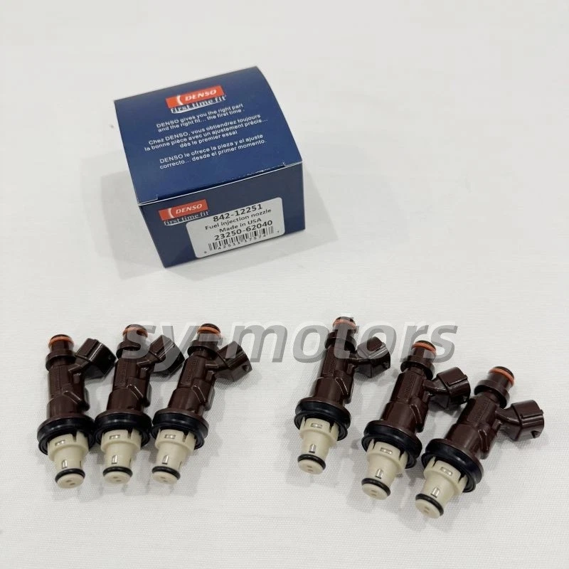 6X OEM DENSO UPGRADE Fuel Injectors For Toyota Tundra 4Runner Tacoma 3.4L - Image 1 of 4