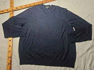 Suéter Vince Para Hombres XL Azul Lana Merino Ligero Tejido Abuelo Preppy Informal - Imagen 1 de 11