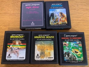 Lote de juegos Atari 2600 - 5 juegos - solo cartuchos - ¡todos funcionan! - Imagen 1 de 3