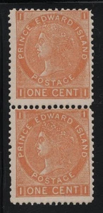 #11iii pair  perf. 13 X 13 Prince-Edward-Island Canada mint  never hinged - Picture 1 of 2